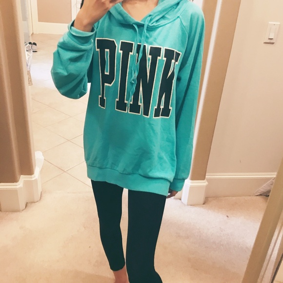 PINK Victoria's Secret Tops - VS pink longline sweatshirt hoodie